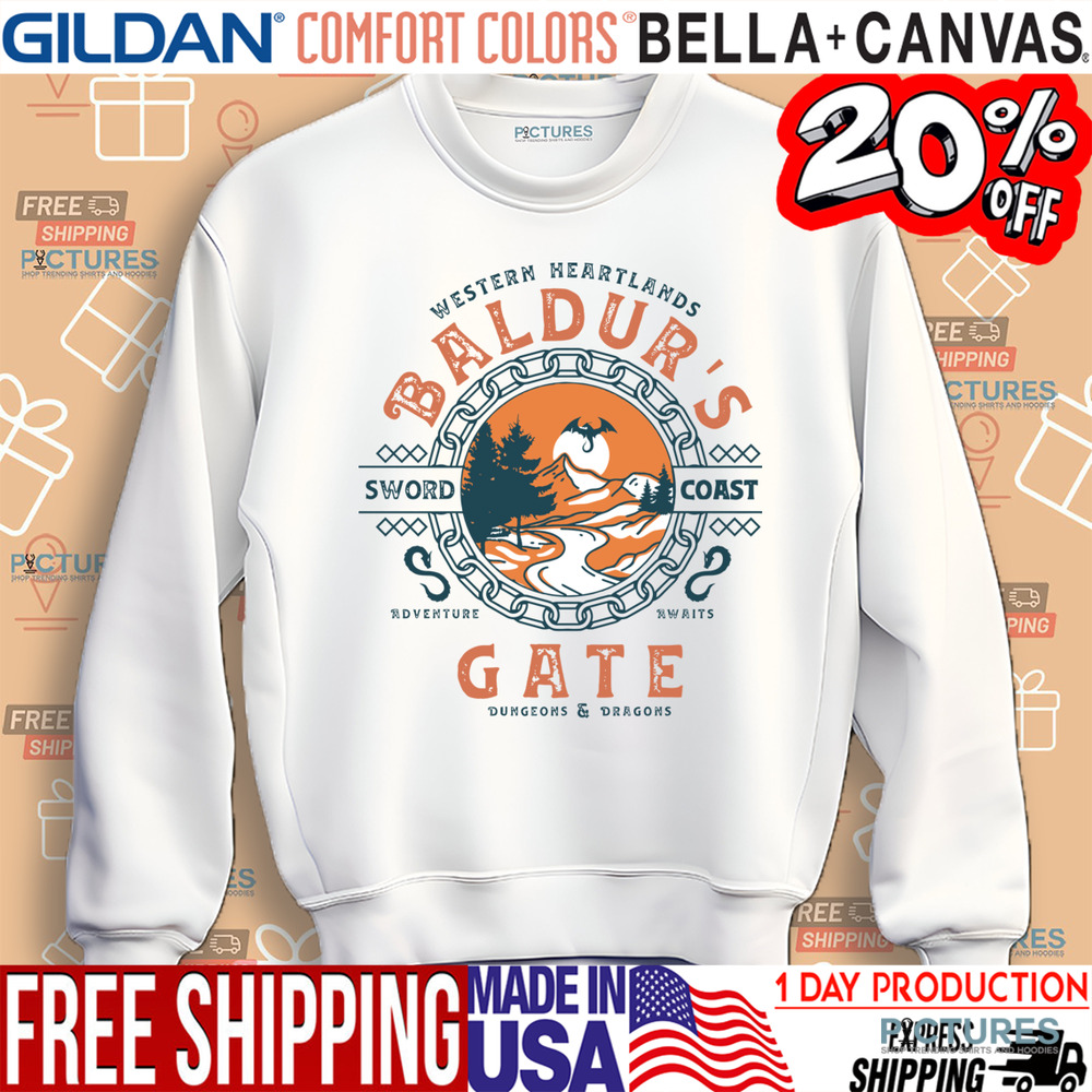 Western Heartlands Baldur's Gate Dungeons and Dragons Sword Coast Adventure Awaits Shirt