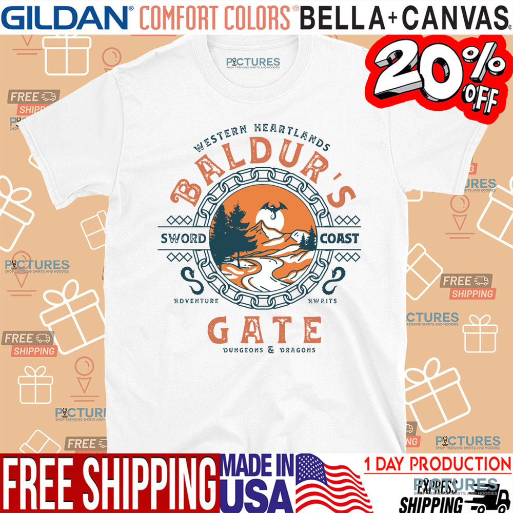 Western Heartlands Baldur's Gate Dungeons and Dragons Sword Coast Adventure Awaits Shirt