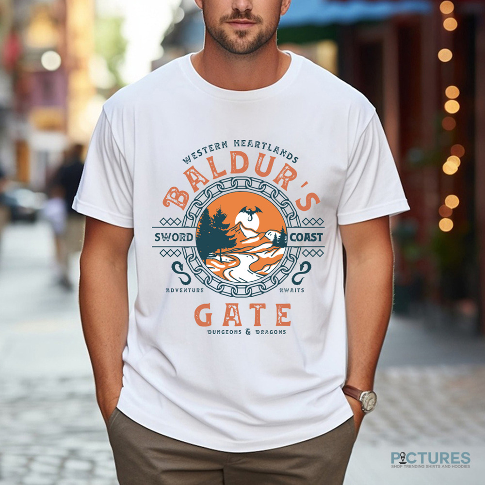 Western Heartlands Baldur's Gate Dungeons and Dragons Sword Coast Adventure Awaits Shirt