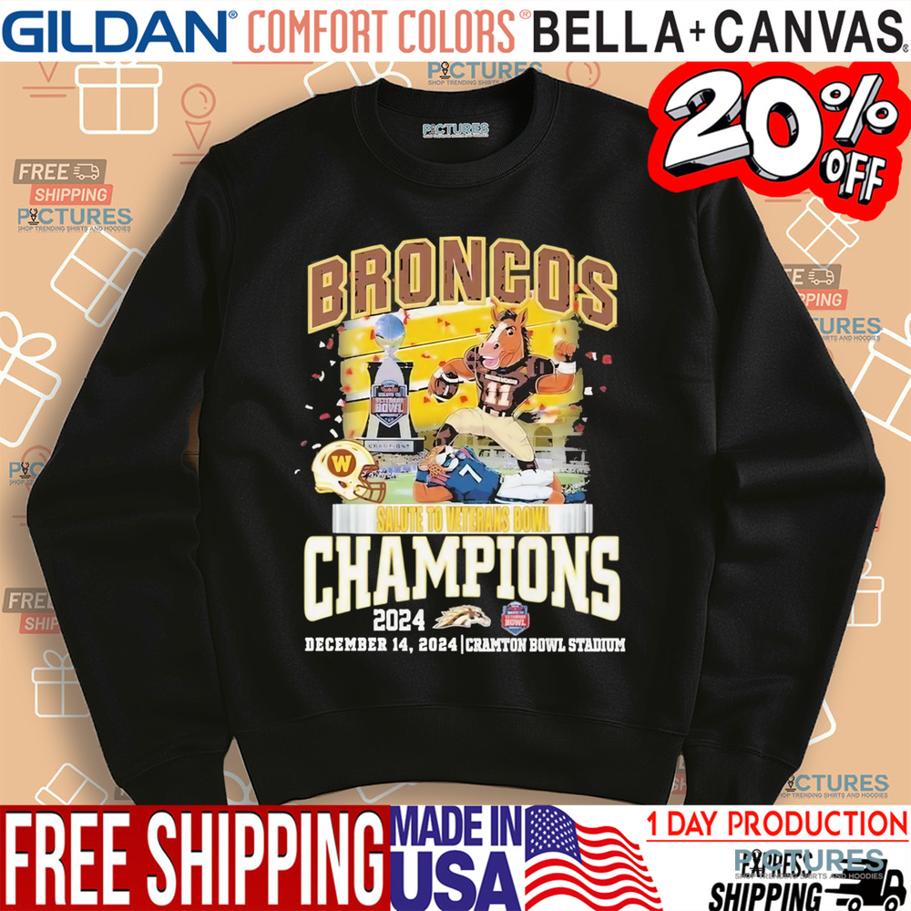 Western Michigan Broncos Football Salute To Veterans Bowls Champions 2024 Shirt