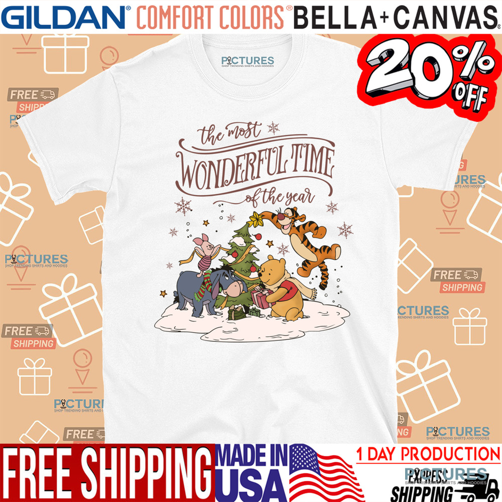 Winnie Pooh and Friends The Most Wonderful Time Of The Year Christmas Shirt