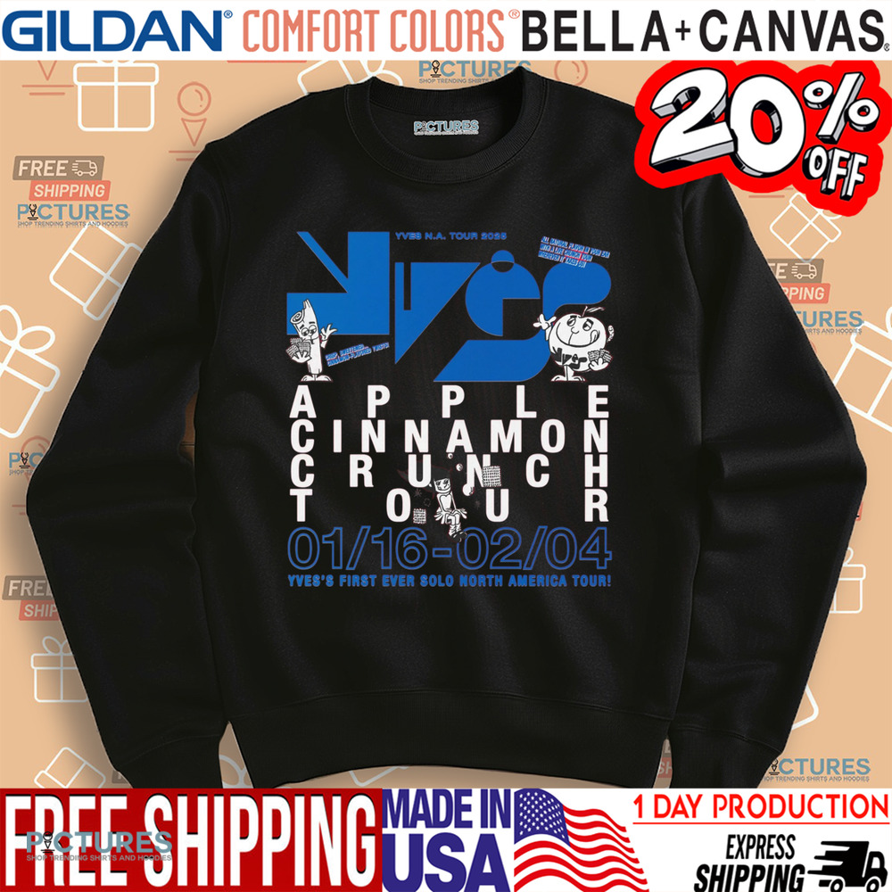 Yves Apple Cinnamon Crunch Tour In North America 2025 Poster Shirt