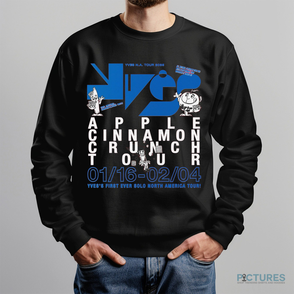 Yves Apple Cinnamon Crunch Tour In North America 2025 Poster Shirt Yves Apple Cinnamon Crunch Tour In North America 2025 Poster Shirt