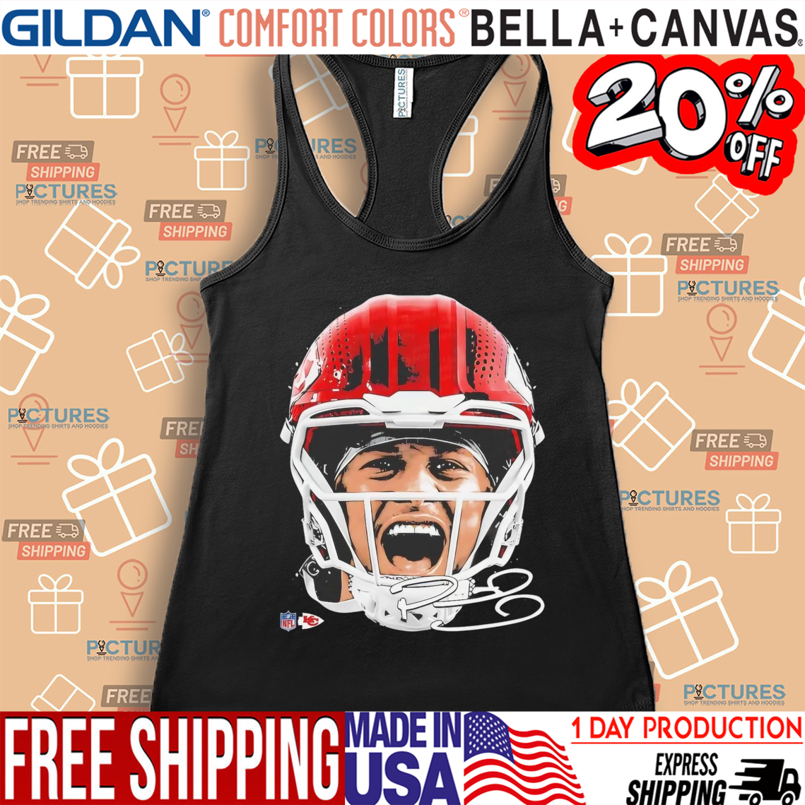 Patrick Mahomes Kansas City Chiefs NFL football big face signature graphic shirt Patrick Mahomes Kansas City Chiefs NFL football big face signature graphic shirt