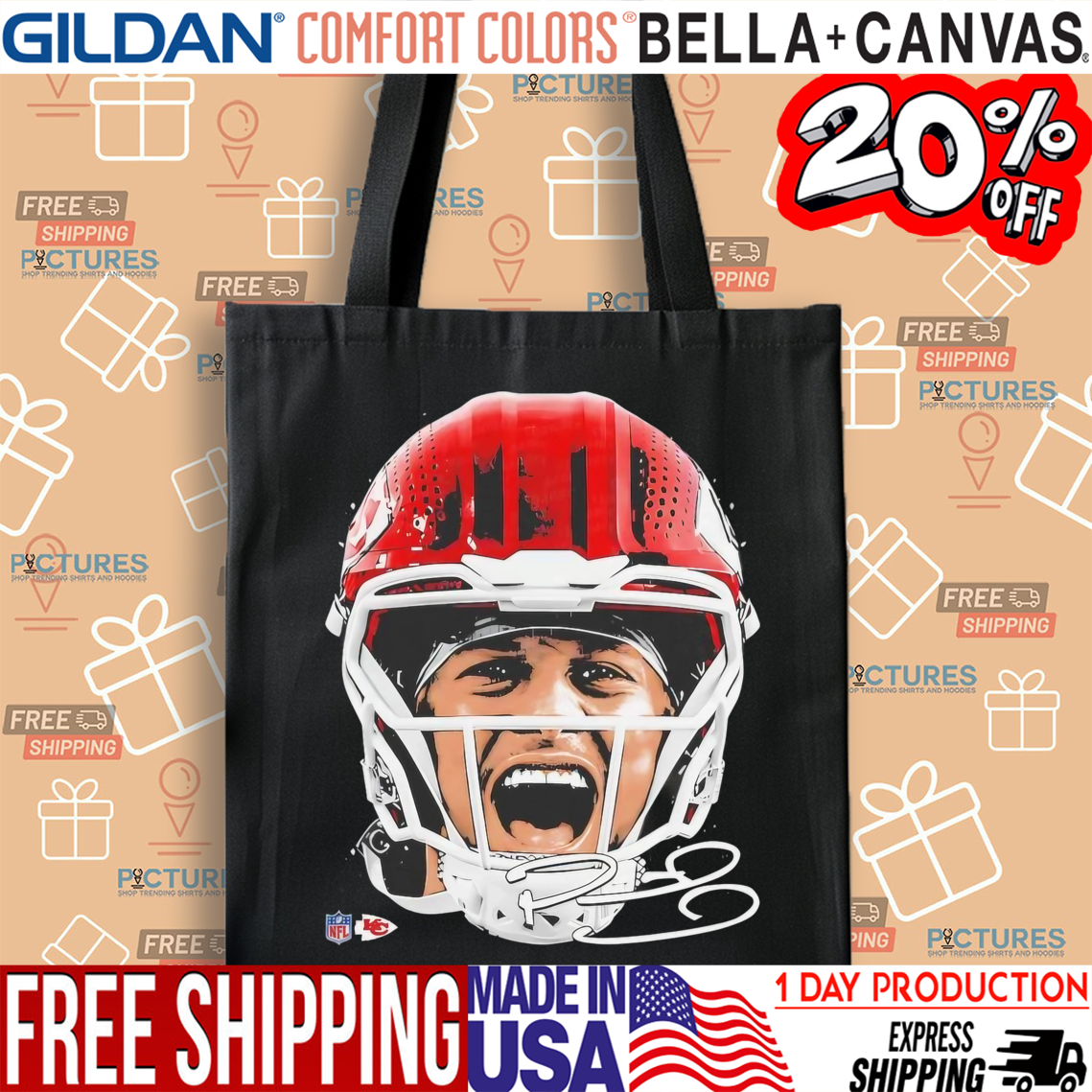 Patrick Mahomes Kansas City Chiefs NFL football big face signature graphic shirt Patrick Mahomes Kansas City Chiefs NFL football big face signature graphic shirt