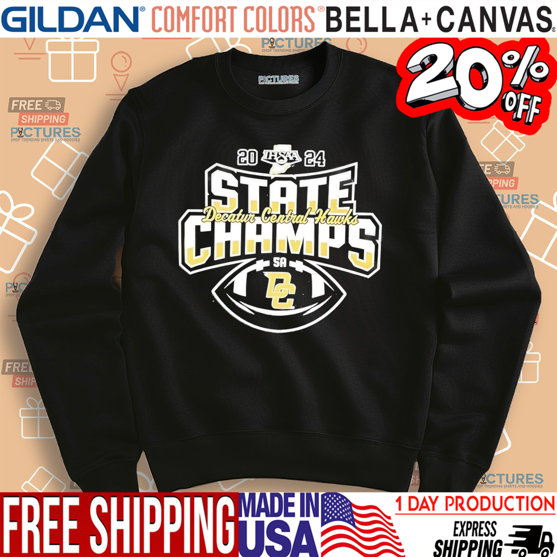 State Championship Decatur Central Hawks 2024 shirt