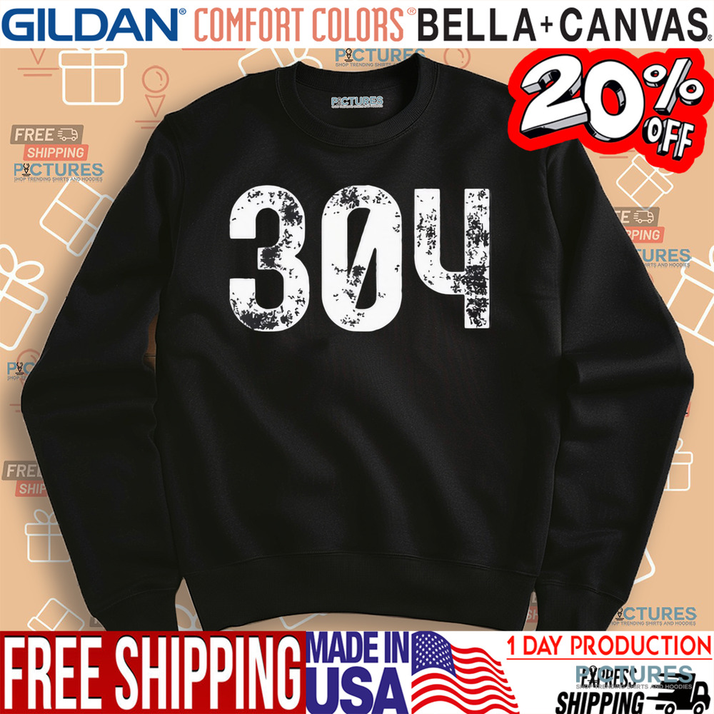 304 Area Code West Virginia Mobile Telephone Shirt