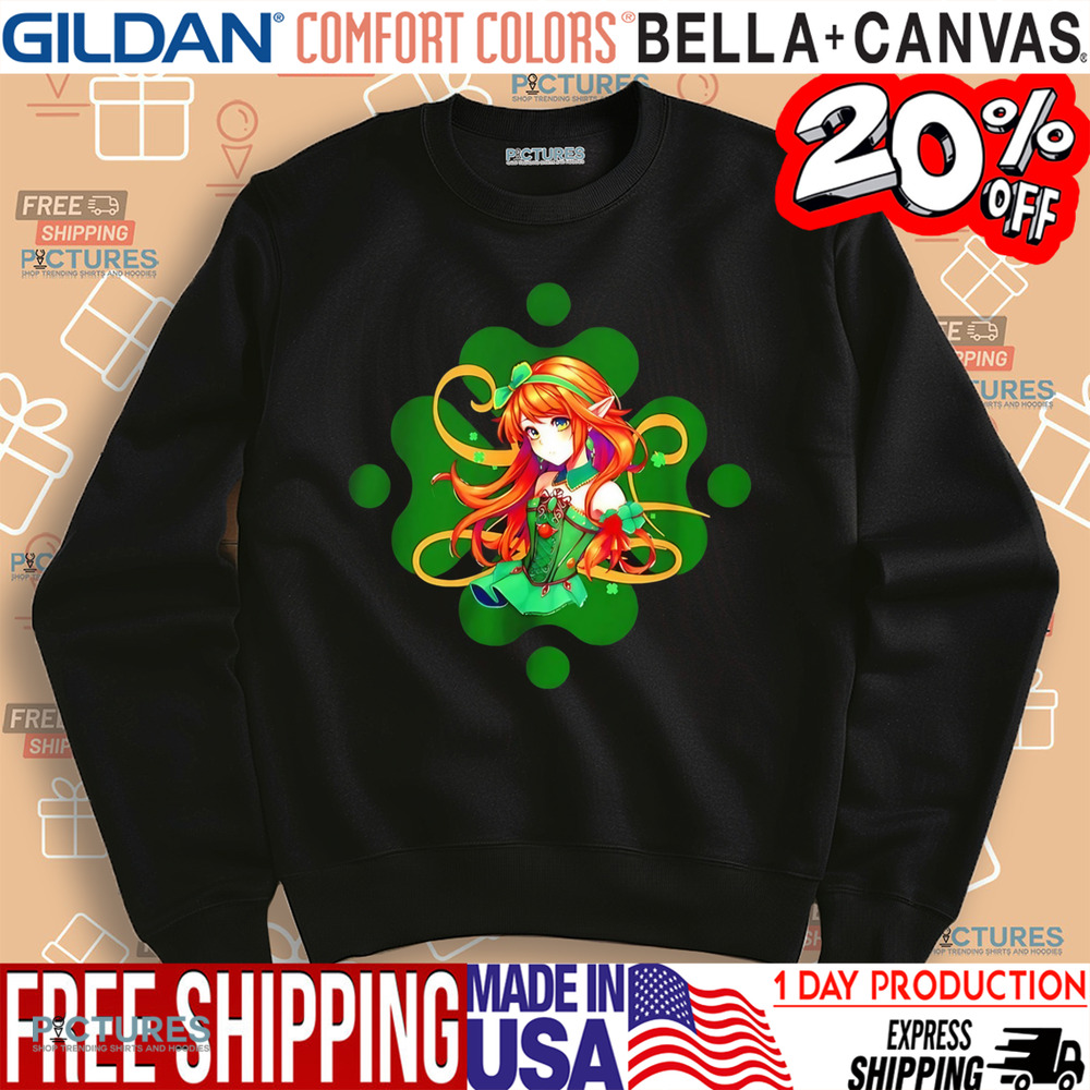 Anime Leprechaun clover St. Patrick’s Day shirt