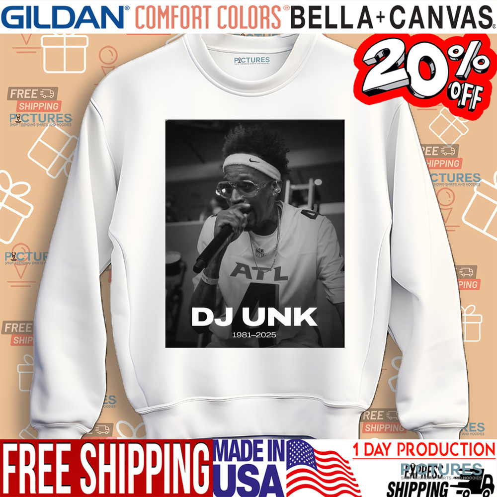Atlanta Falcons Rest in Peace DJ Unk 1981-2025 Walk It Out Poster Shirt