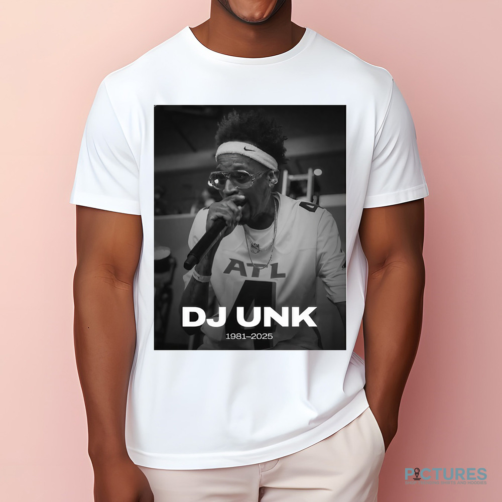 Atlanta Falcons Rest in Peace DJ Unk 1981-2025 Walk It Out Poster Shirt