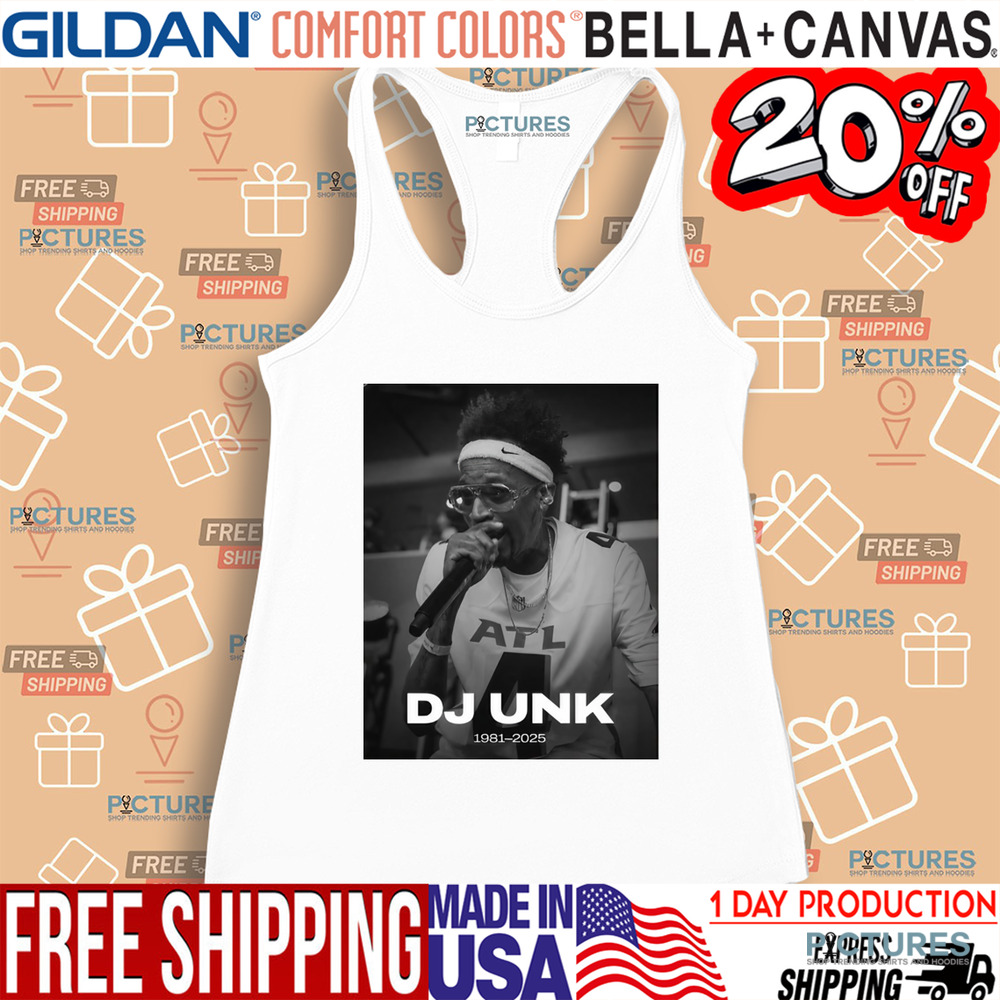 Atlanta Falcons Rest in Peace DJ Unk 1981-2025 Walk It Out Poster Shirt