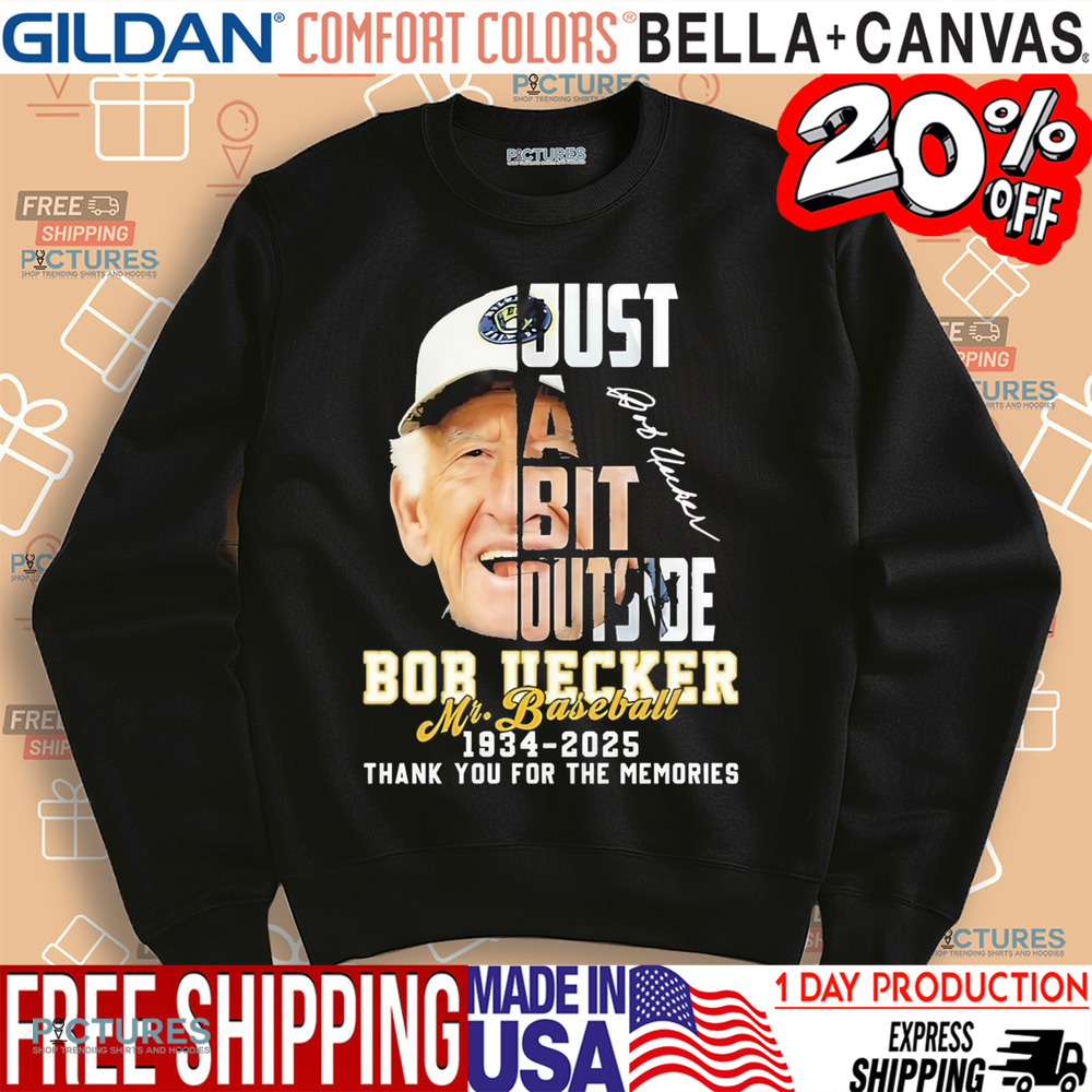 Bob Uecker Just A Bit Outside Mr Baseball 1934 2025 Thank You For The Memories Shirt