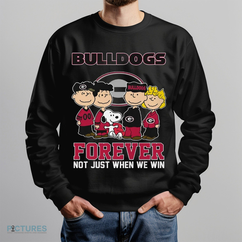 Bulldogs Snoopy and Friends Forever Not Just Whenn We Win Shirt