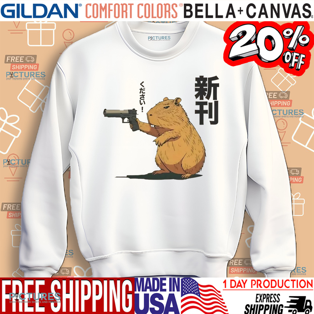 Capybara Holding A Gun Shirt