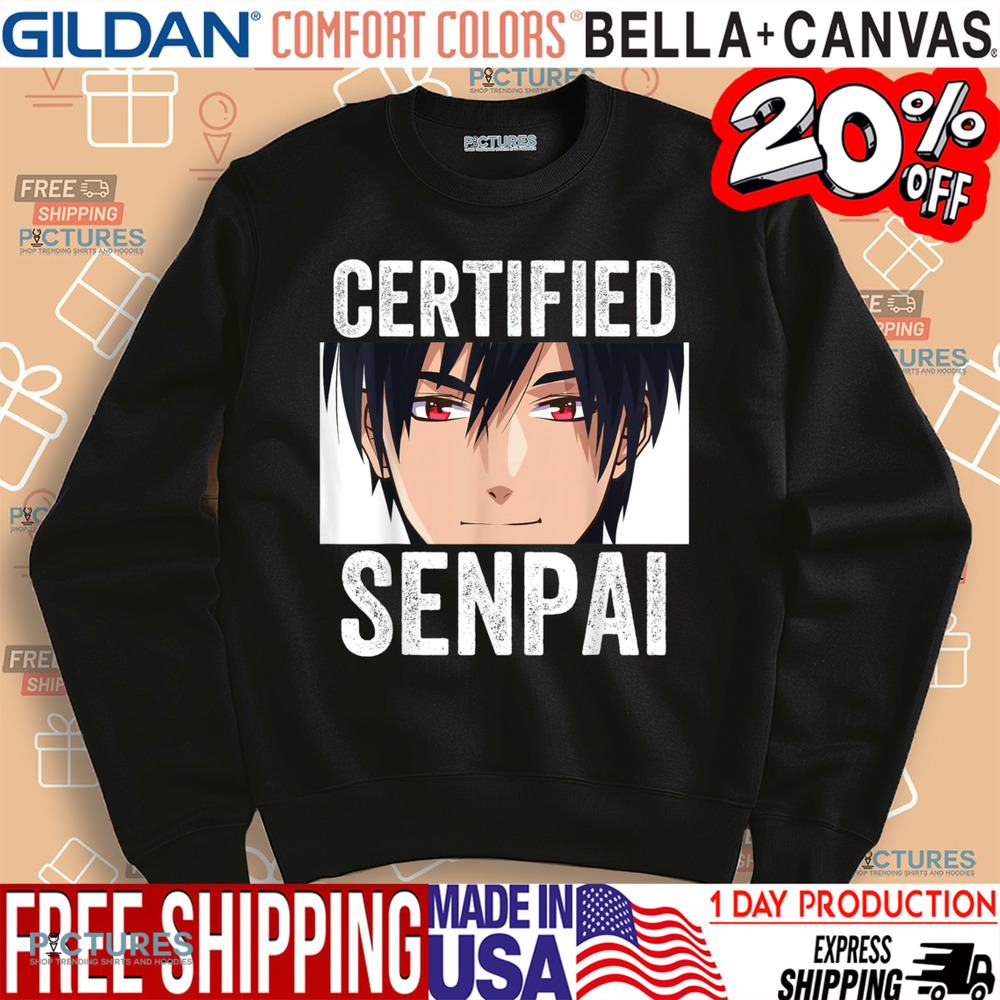 Certified Senpai Japanese Anime Lovers Shirt