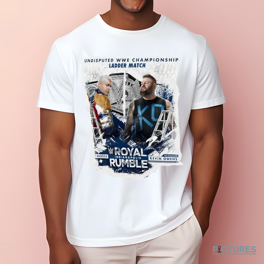 Cody Rhodes vs. Kevin Owens Royal Rumble 2025 Undisputed WWE Championship Ladder Match Shirt
