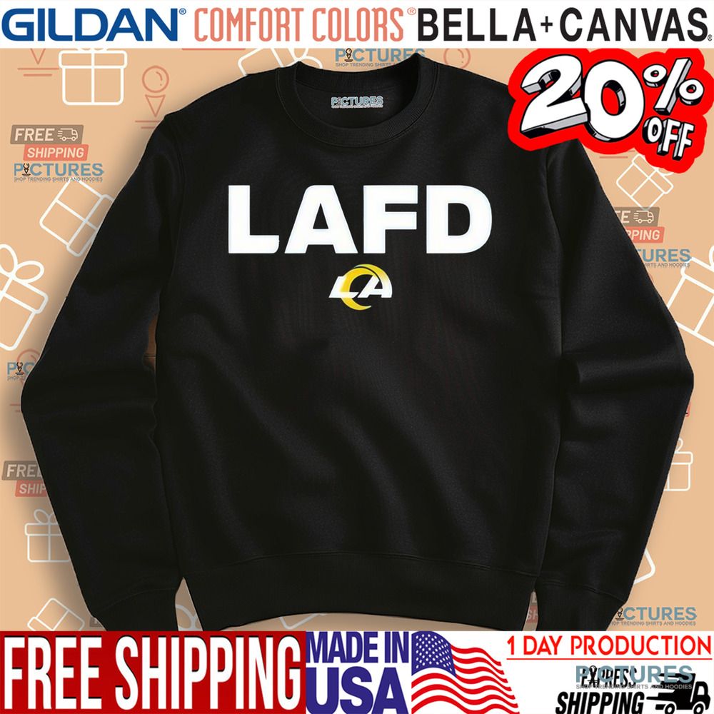 Cooper Kupp Wearing Lafd LA Rams Shirt