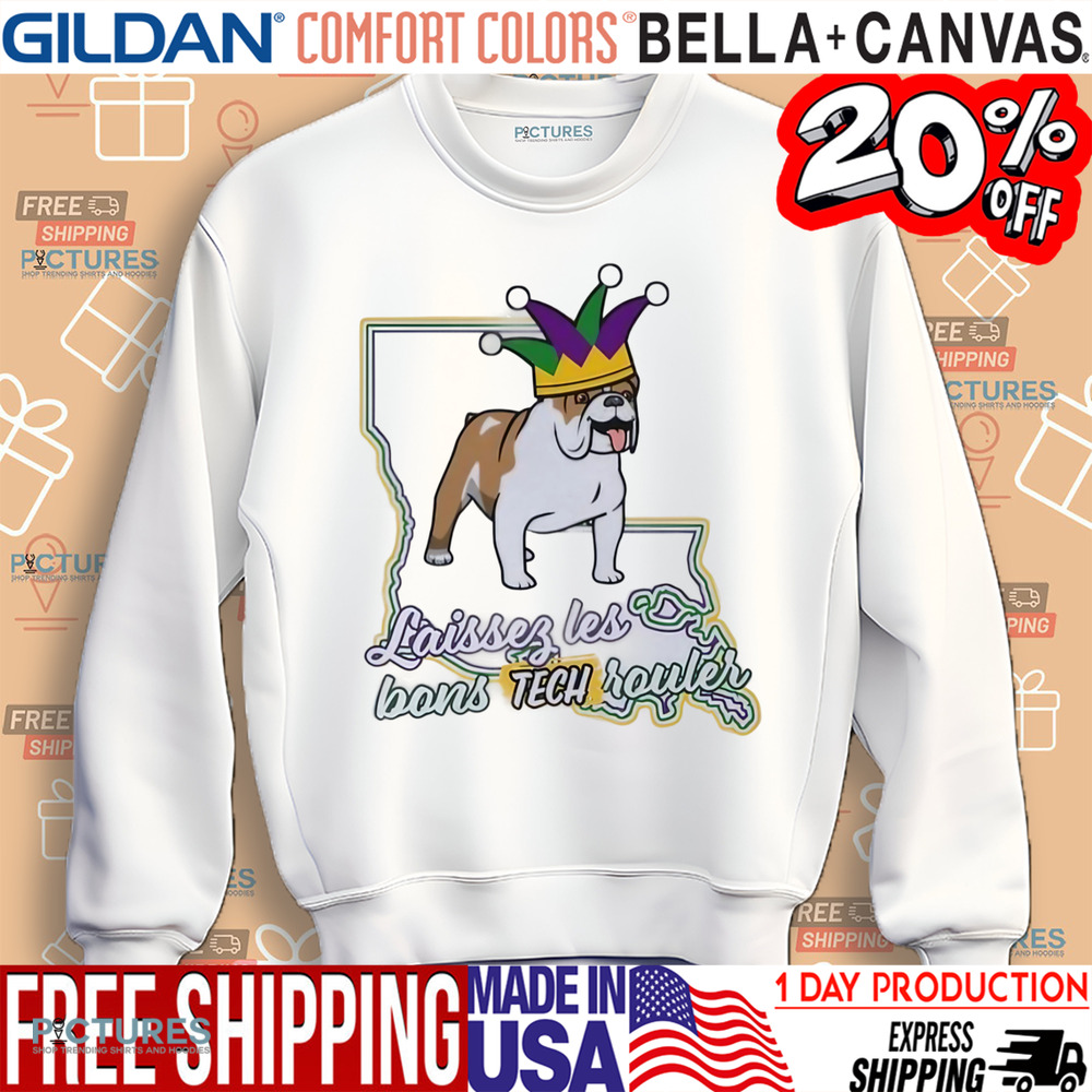 Dog Mardi Gras Laissez Les Bons Tech Rouler shirt