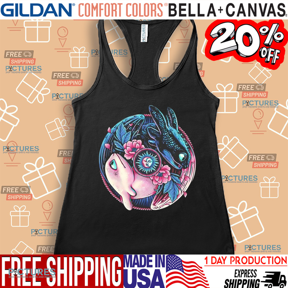 Dragons How to Train Your Dragon Night Fury and Light Fury shirt