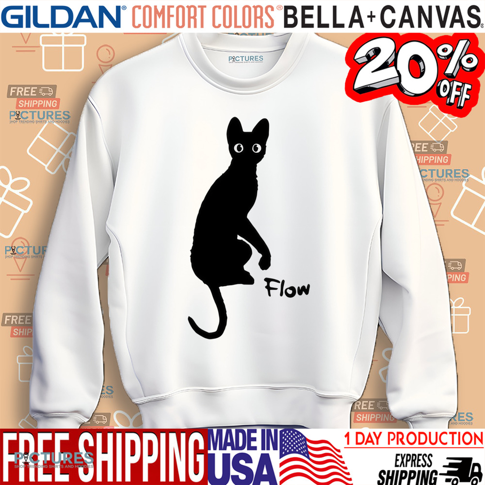 Flow Movie India Ink Cat Shirt
