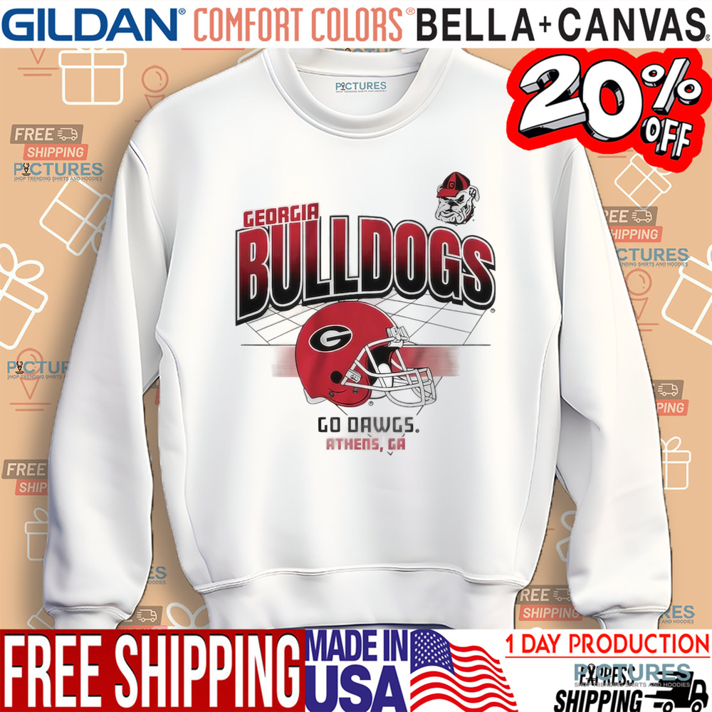 Georgia Bulldogs Football Go Dawgs Athens GA helmet grid shirt