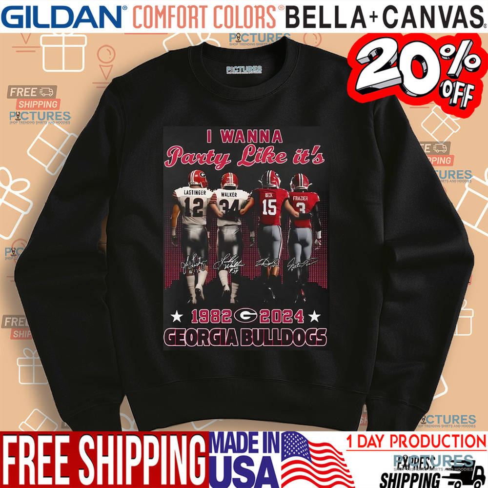 Georgia Bulldogs I Wanna Party Like It’s 1982-2024 Shirt