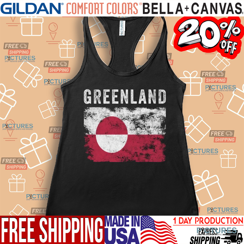 Greenland Flag Vintage Shirt Greenland Flag Vintage Shirt
