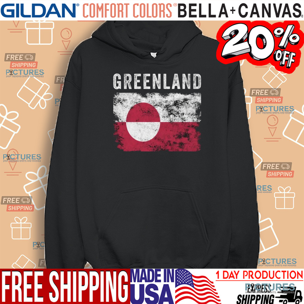 Greenland Flag Vintage Shirt Greenland Flag Vintage Shirt