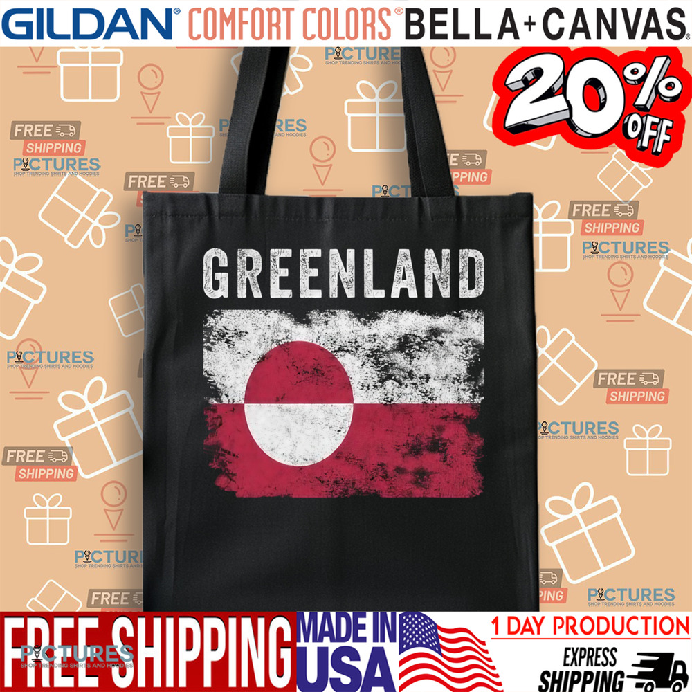 Greenland Flag Vintage Shirt Greenland Flag Vintage Shirt