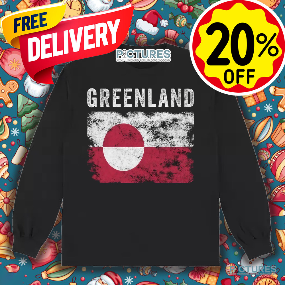 Greenland Flag Vintage Shirt Greenland Flag Vintage Shirt