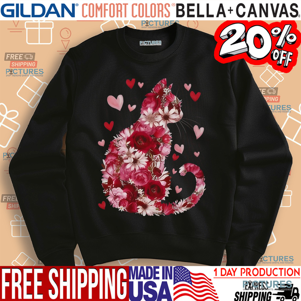Happy Meowentine's Day Funny Cat Valentines Day Shirt
