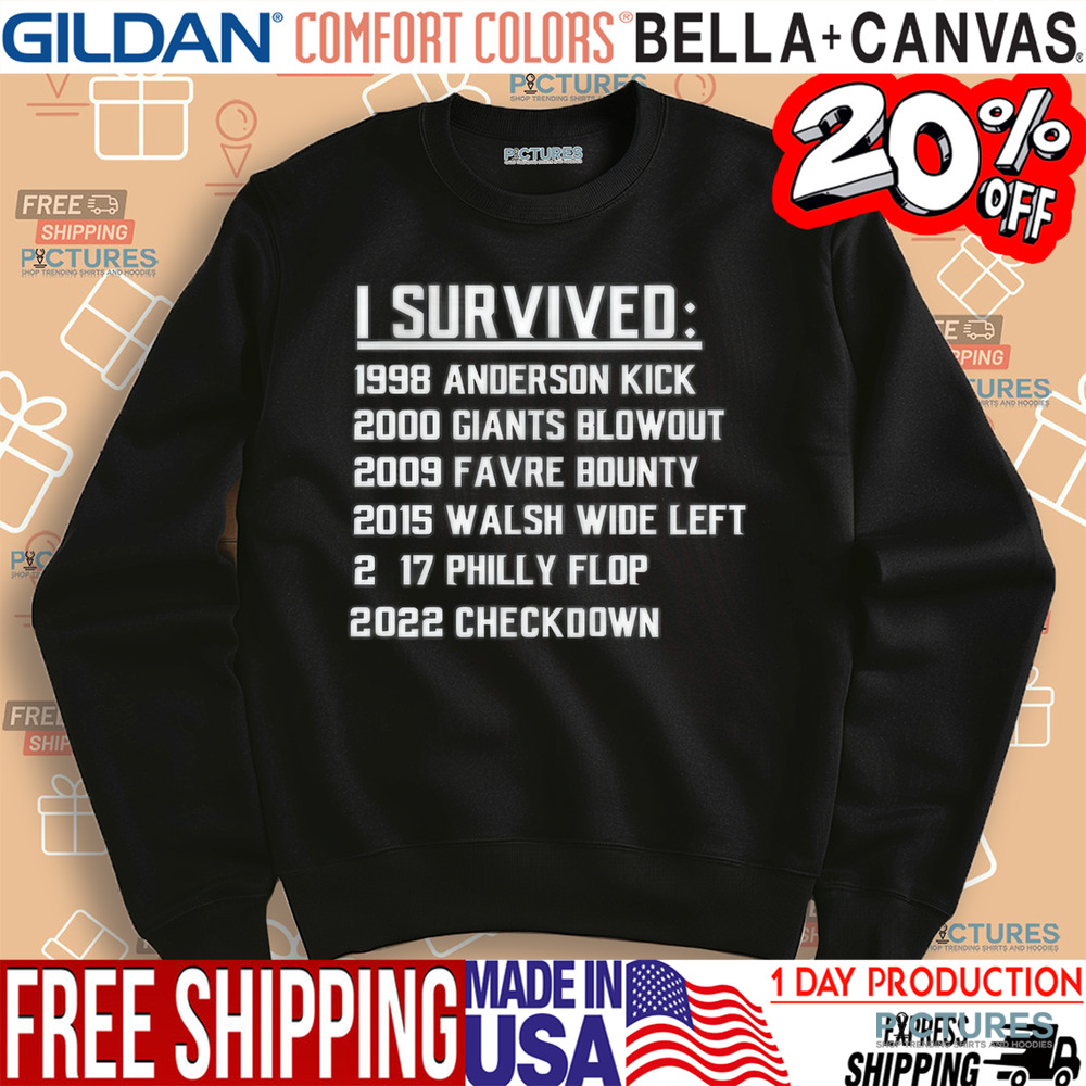 I Survived 1998 Anderson Kick 2000 Giants Blowout Shirt