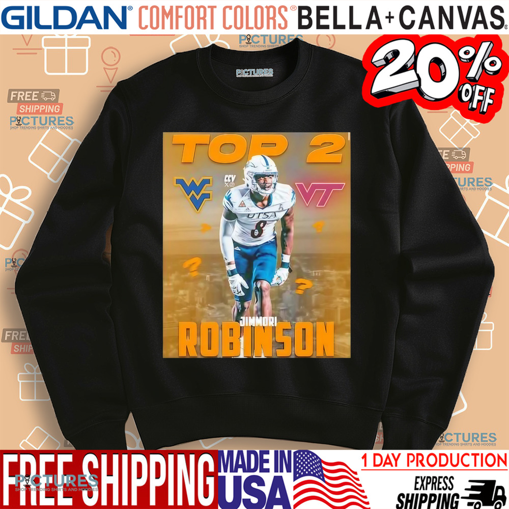 Jimmori Robinson UTSA Roadrunners with West Virginia Mountaineers and Virginia Tech Hokies logo shirt