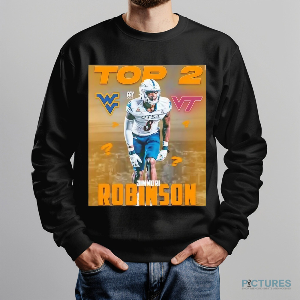 Jimmori Robinson UTSA Roadrunners with West Virginia Mountaineers and Virginia Tech Hokies logo shirt