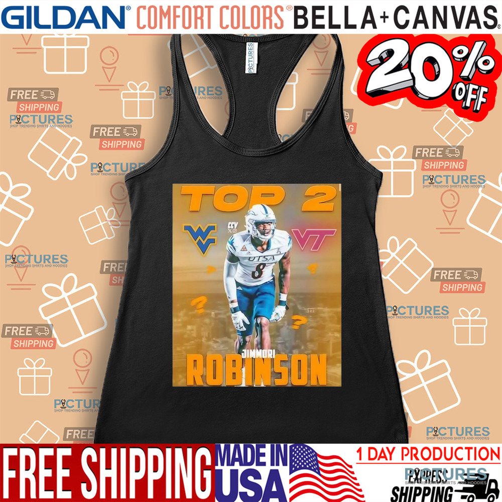 Jimmori Robinson UTSA Roadrunners with West Virginia Mountaineers and Virginia Tech Hokies logo shirt