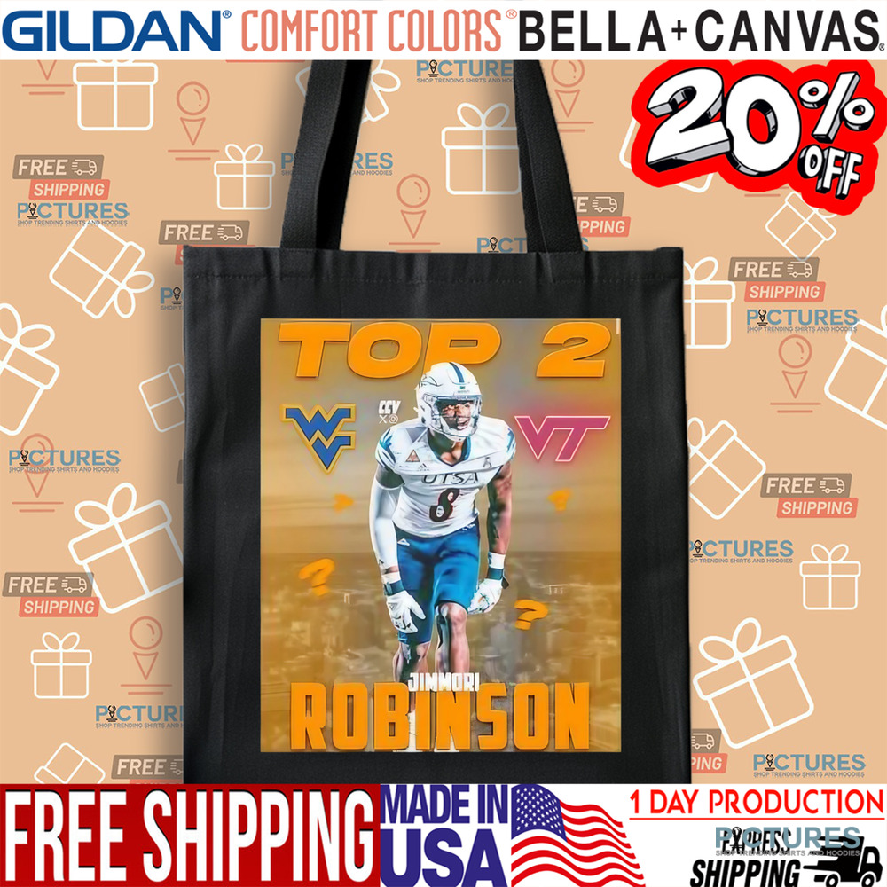 Jimmori Robinson UTSA Roadrunners with West Virginia Mountaineers and Virginia Tech Hokies logo shirt