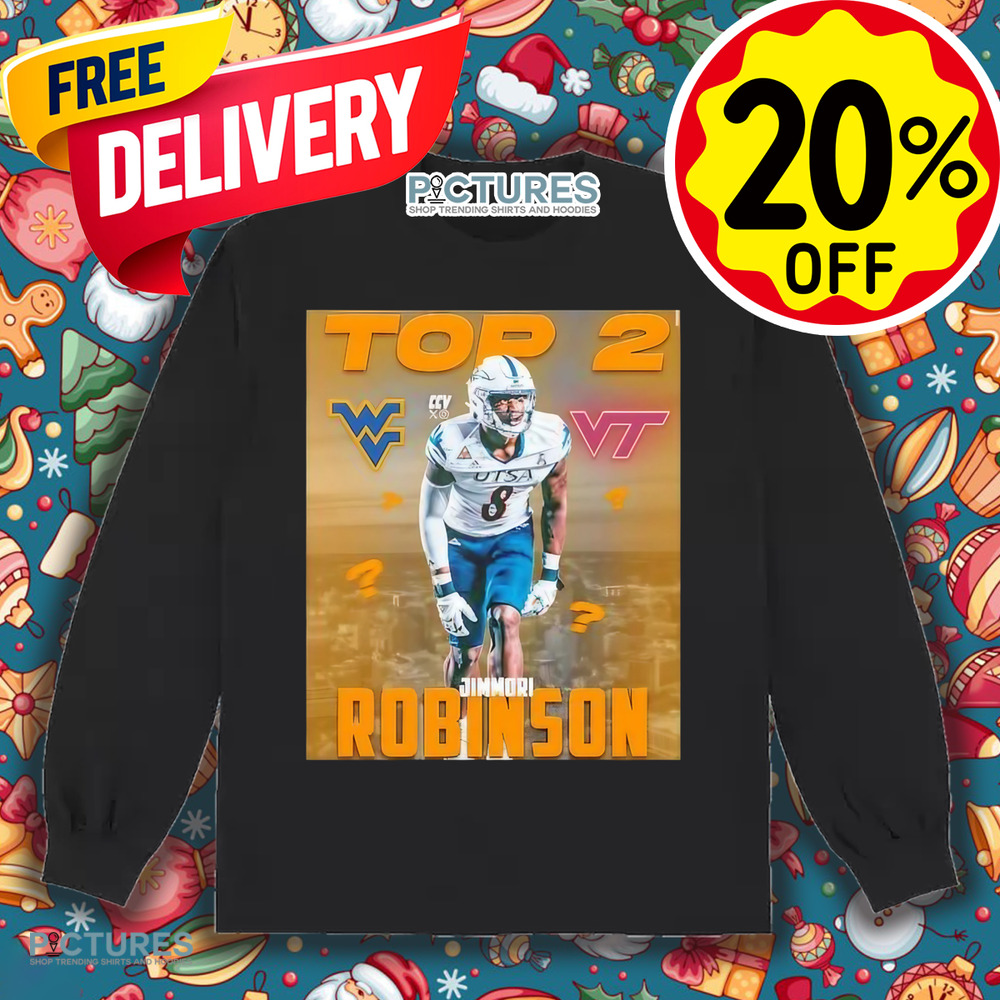 Jimmori Robinson UTSA Roadrunners with West Virginia Mountaineers and Virginia Tech Hokies logo shirt