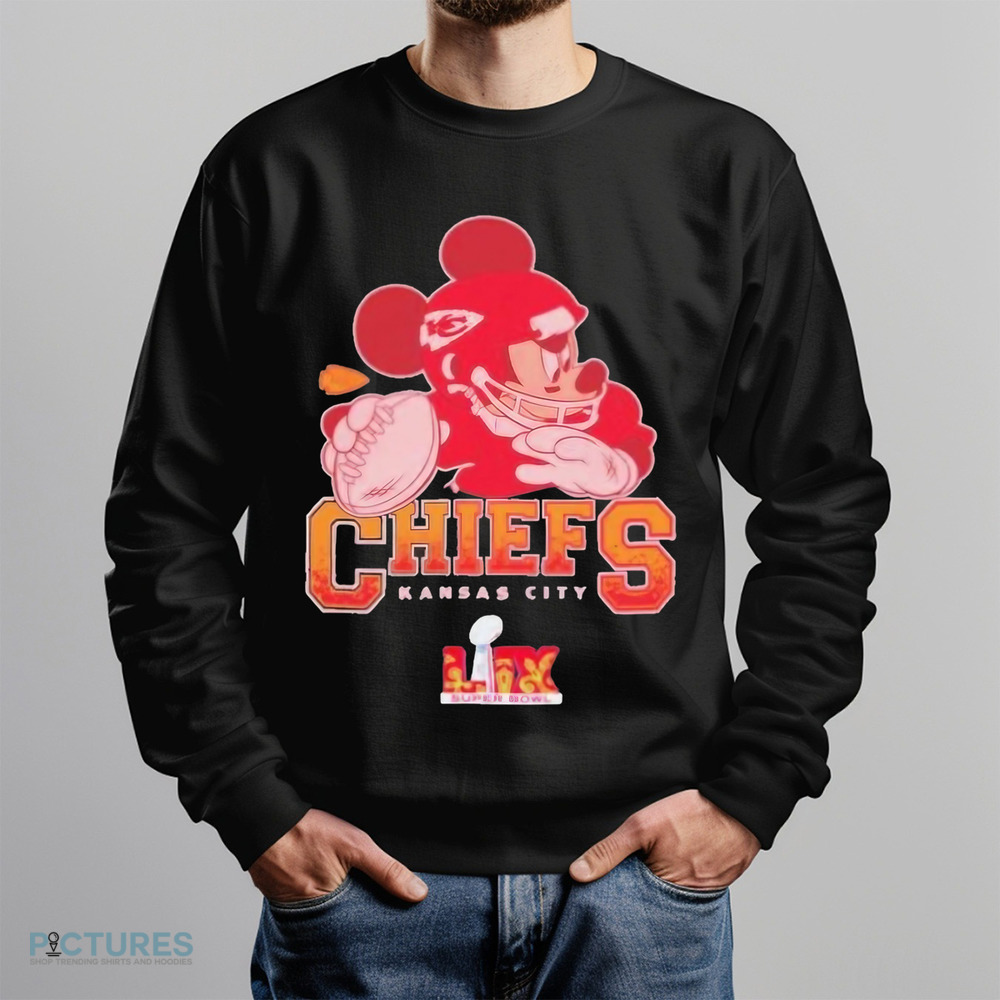 Kansas City Chiefs Junk Food Disney Mickey Qb Super Bowl Lix Shirt
