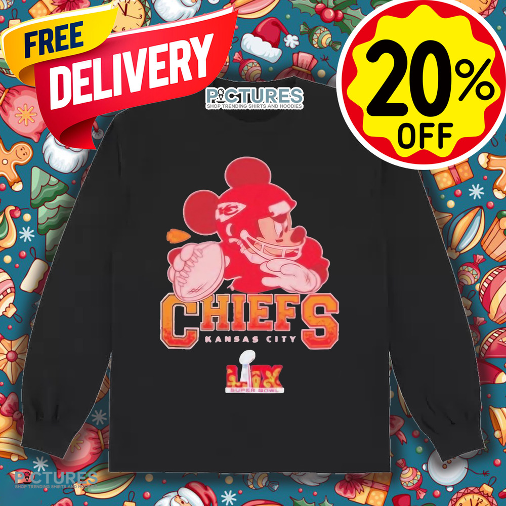 Kansas City Chiefs Junk Food Disney Mickey Qb Super Bowl Lix Shirt