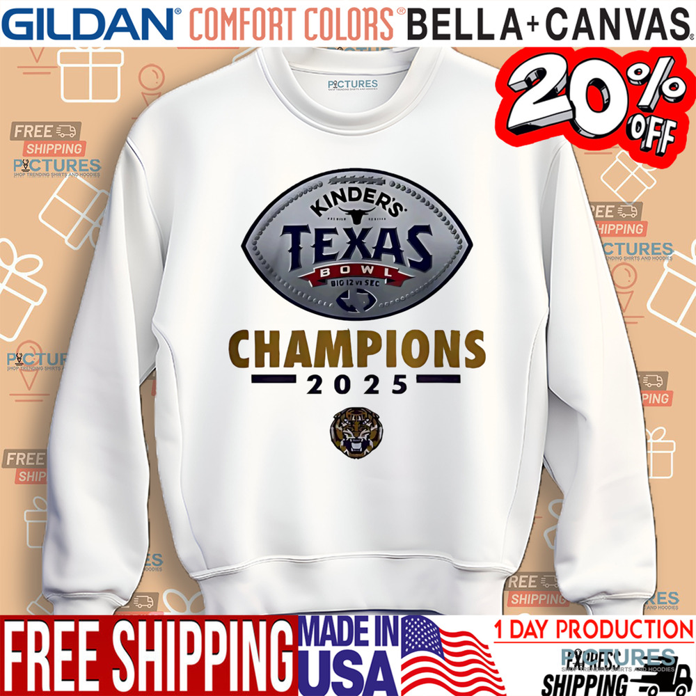 Kinder's Texas Bowl Champions 2025 LSU Tigers shirt