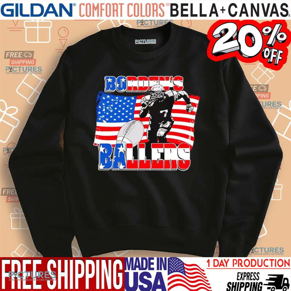 Marcus A. Borden ballers American flag shirt