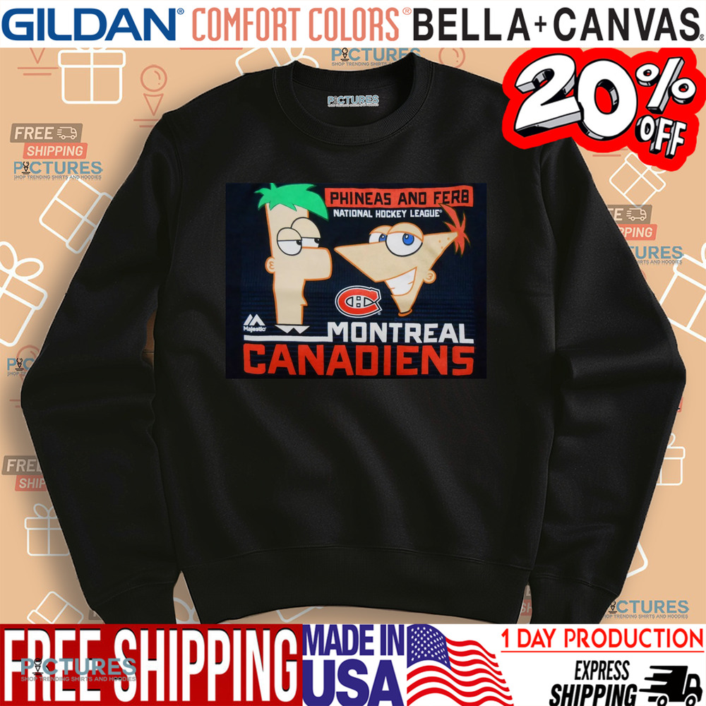 Montreal Canadiens Phineas And Ferb National Hockey League Majestic Shirt