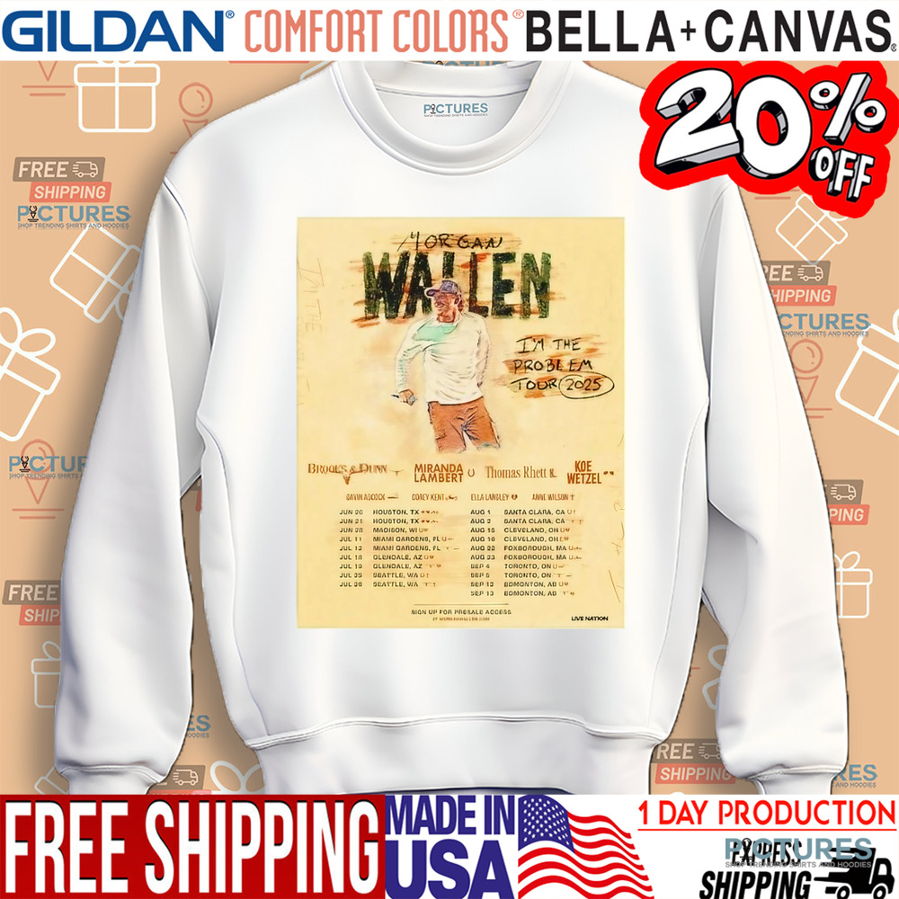 Morgan Wallen 2025 I’m the Problem Tour shirt