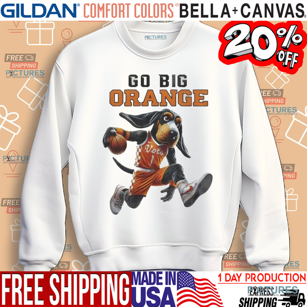 NCAA Tennessee Volunteers Go Big Orange 2025 Mascot Shirt