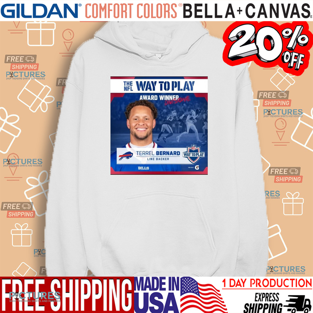 Official Bills The NFL Way To Play Award Winner Divisional Terrel Bernard Linebacker Shirt