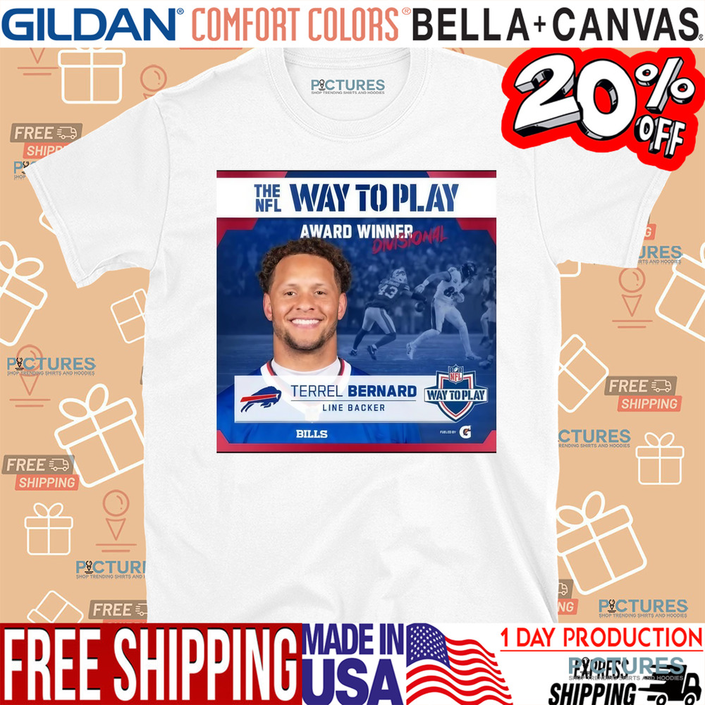 Official Bills The NFL Way To Play Award Winner Divisional Terrel Bernard Linebacker Shirt