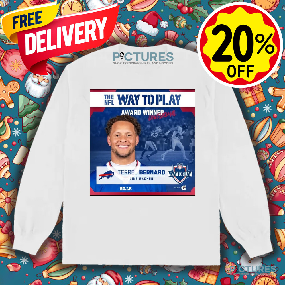 Official Bills The NFL Way To Play Award Winner Divisional Terrel Bernard Linebacker Shirt