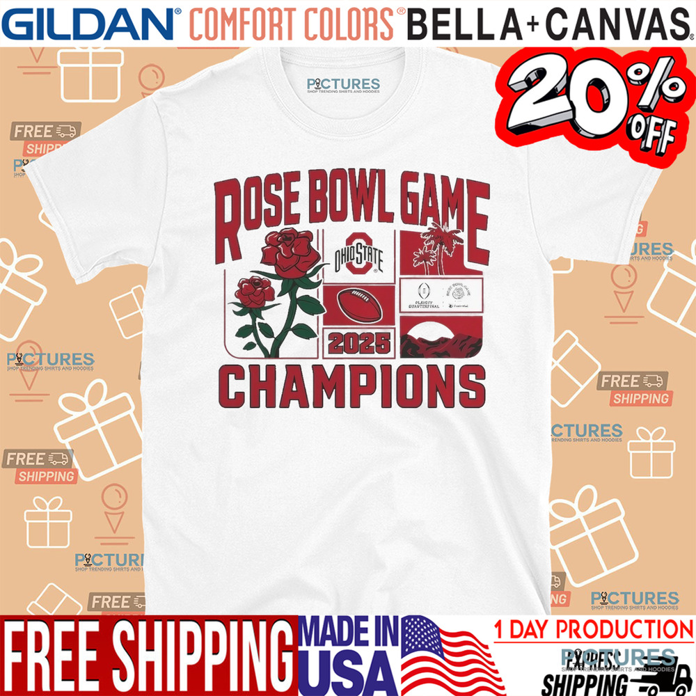 Ohio State Buckeyes College Football Playoff 2025 Rose Bowl Champions Victory Ahead Shirt