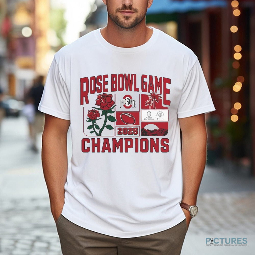 Ohio State Buckeyes College Football Playoff 2025 Rose Bowl Champions Victory Ahead Shirt