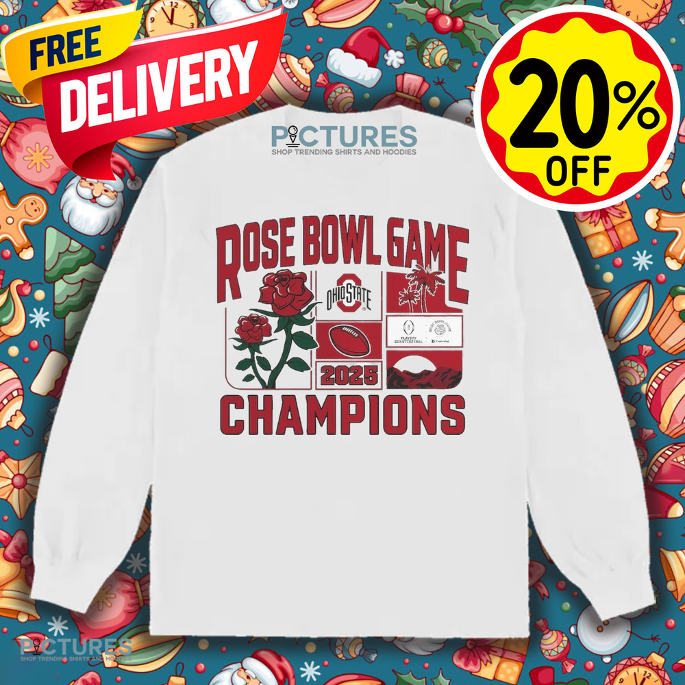 Ohio State Buckeyes College Football Playoff 2025 Rose Bowl Champions Victory Ahead Shirt